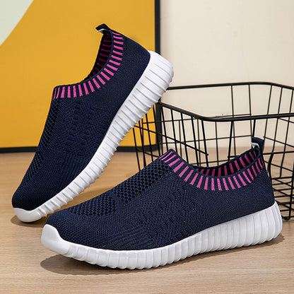 Luxury Fashion Sneaker Women Shoes, Breathable Mesh Sock Slip On Sneakers & Stylish Womens Sports Shoes for Everyday