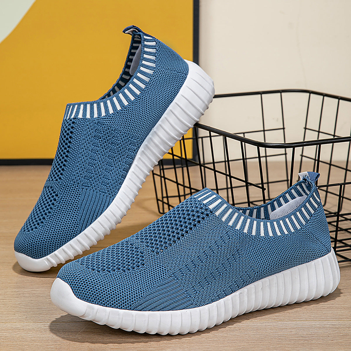 Luxury Fashion Sneaker Women Shoes, Breathable Mesh Sock Slip On Sneakers & Stylish Womens Sports Shoes for Everyday