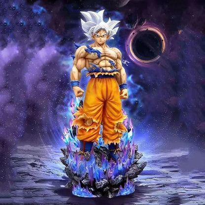 Dragon Ball Goku Action Figure Ultra Instinct LED Light PVC Statue Collectible Model