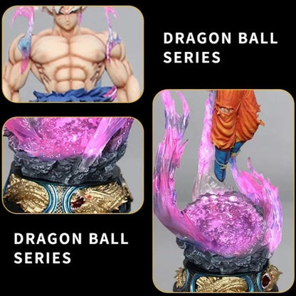 Dragon Ball Goku Action Figure Ultra Instinct LED Light PVC Statue Collectible Model