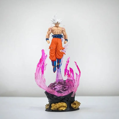 Dragon Ball Goku Action Figure Ultra Instinct LED Light PVC Statue Collectible Model