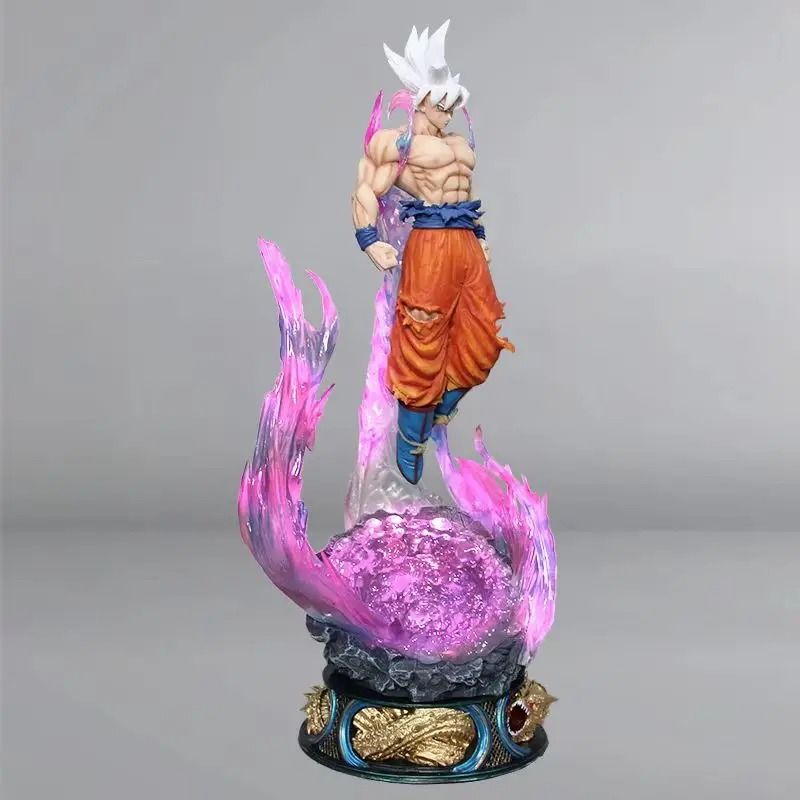 Dragon Ball Goku Action Figure Ultra Instinct LED Light PVC Statue Collectible Model