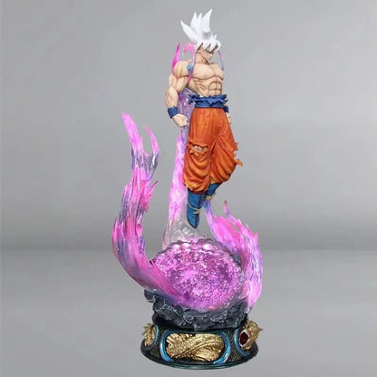 Dragon Ball Goku Action Figure Ultra Instinct LED Light PVC Statue Collectible Model