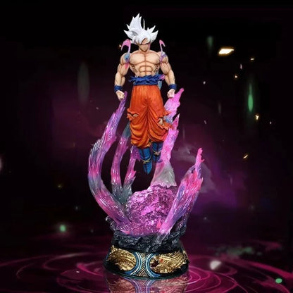 Dragon Ball Goku Action Figure Ultra Instinct LED Light PVC Statue Collectible Model