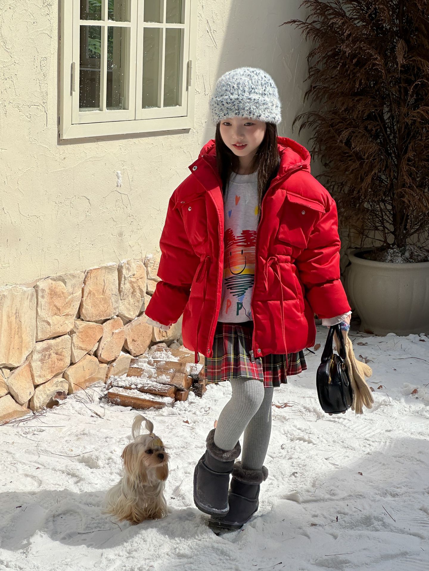 Autumn Girls Coat, Thickened Warm, Quilted Hooded Jacket, Mid Long Waist Childrens Clothing, Casual Daily Wear