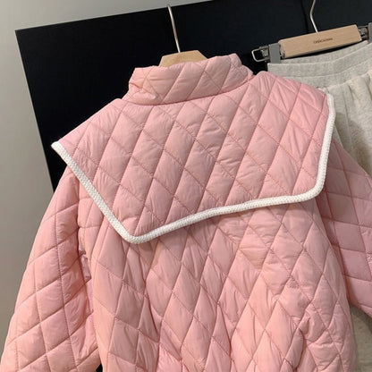 Winter Kids Jacket, Warm Cotton Coat with Turndown Collar, Thick Outerwear for Baby Girls and Children