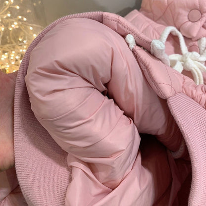 Winter Kids Jacket, Warm Cotton Coat with Turndown Collar, Thick Outerwear for Baby Girls and Children
