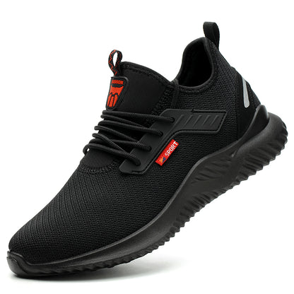 Mens Steel Toe Safety Shoes, Anti-Smash Puncture-Proof Work Sneakers, Lightweight Indestructible Tactical Boots