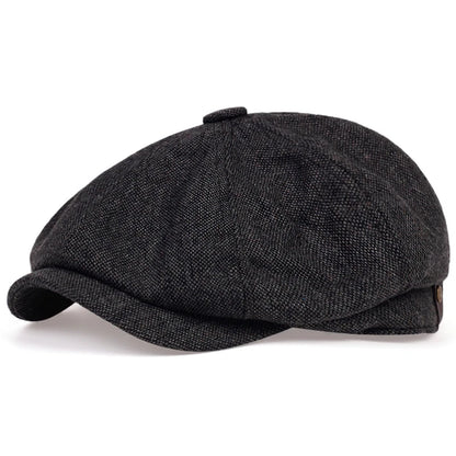 Retro Peaky Diamond Check Beret, Men Casual Octagonal Cap, Hip Hop Style Newsboy Hat, Spring Autumn Casual Hat.