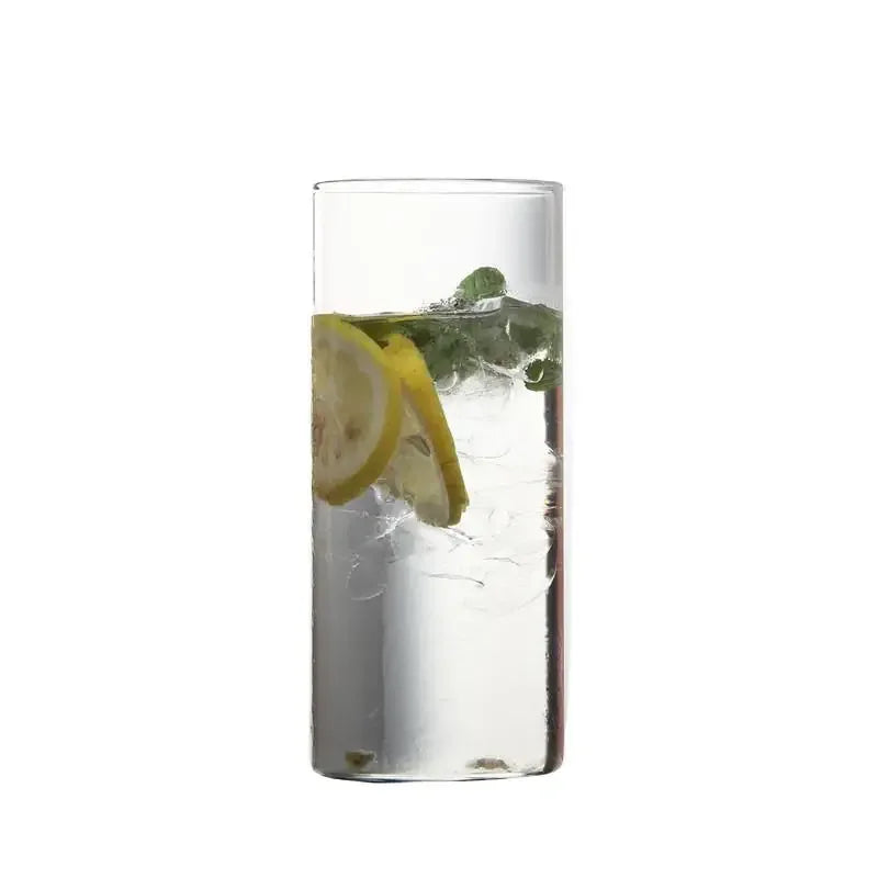 Large Capacity 250ml Glass Tumbler, Straight Glass for Cold Drinks, Coffee, and Milk, Creative Family Cup