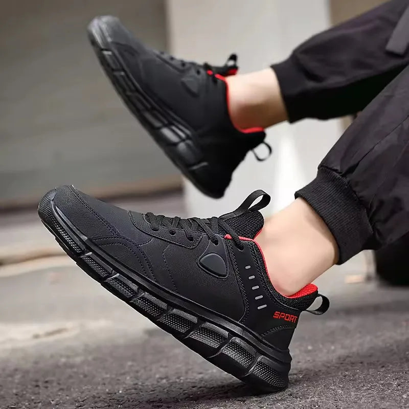 Waterproof Mens Athletic Sneakers, Breathable Casual Walking Shoes, Non Slip Ear-Resistant Tenis Masculino for Comfort