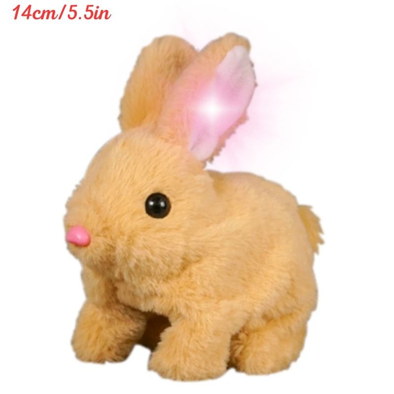 Electric Rabbit Plush Toy with Carrot – Walking, Ear-Wiggling, and Tail-Wagging Interactive Bunny for Kids
