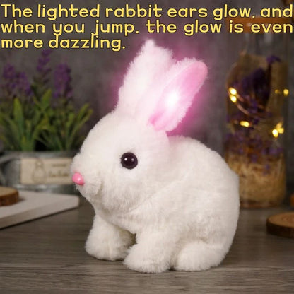 Electric Rabbit Plush Toy with Carrot – Walking, Ear-Wiggling, and Tail-Wagging Interactive Bunny for Kids