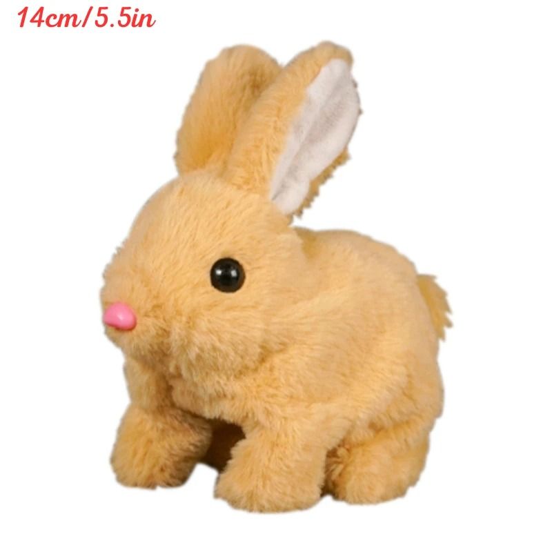 Electric Rabbit Plush Toy with Carrot – Walking, Ear-Wiggling, and Tail-Wagging Interactive Bunny for Kids