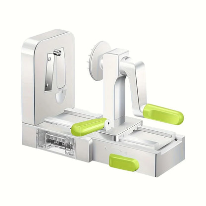 Stainless Steel Potato Noodle Maker and Vegetable Spiralizer with Foldable Design and Rotary Grater Blades
