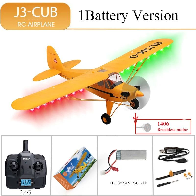 RC Plane RTF 2.4G Brushless Motor Remote Control Airplane with 3D and 6G Flight Modes Ready To Fly