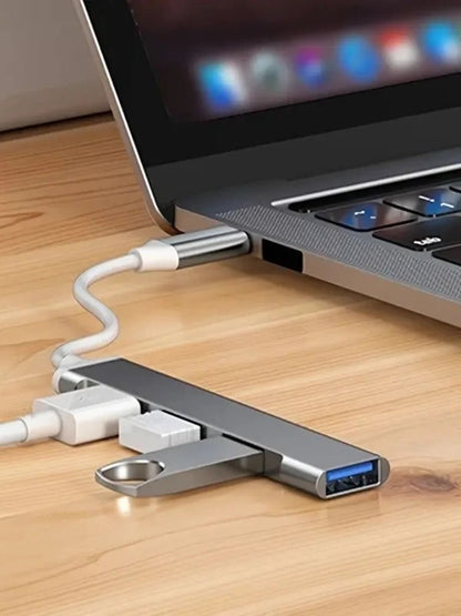 4 Port Type C USB Hub Splitter Adapter for Laptop and Computer