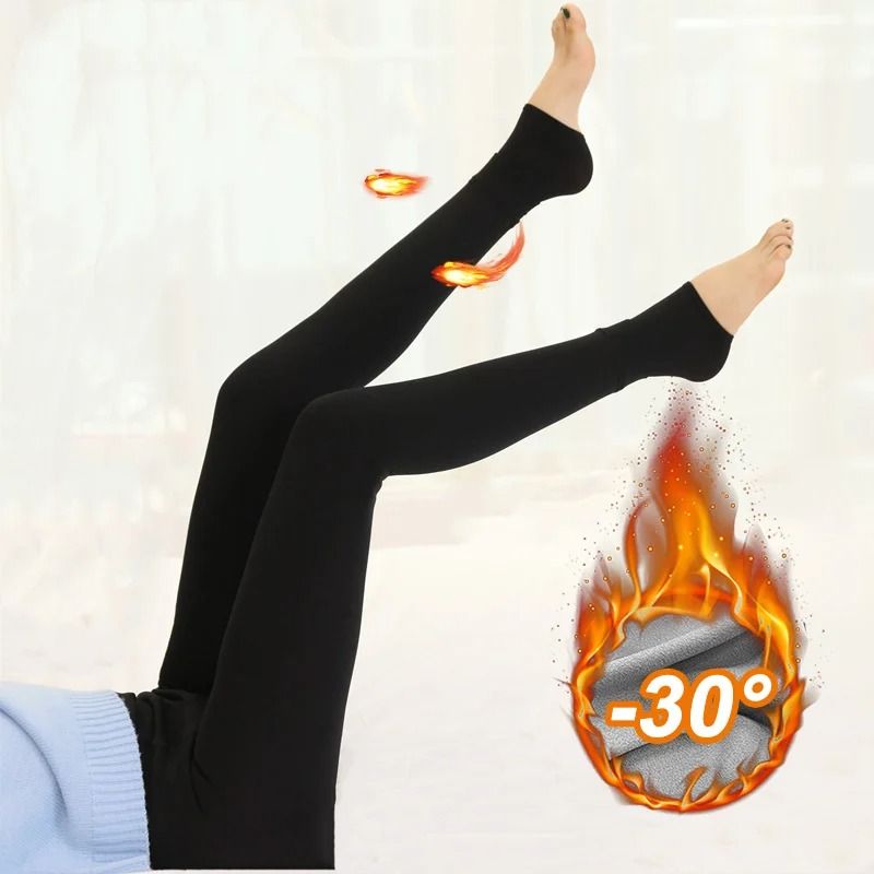 Womens Super Thick Winter Thermal Leggings Fleece Lined