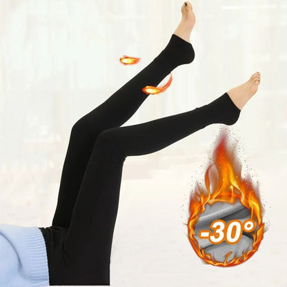 Womens Super Thick Winter Thermal Leggings Fleece Lined