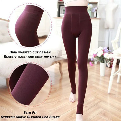 Womens Super Thick Winter Thermal Leggings Fleece Lined