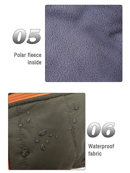 Waterproof Puppy Winter Jacket with Built-in Harness for Small Dogs
