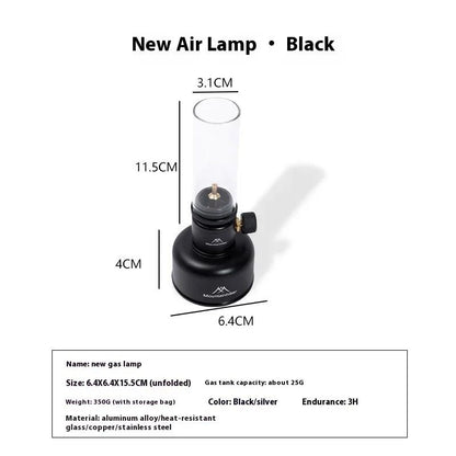 Portable Outdoor Camping Gas Lamp with Refillable Tank and Accessories