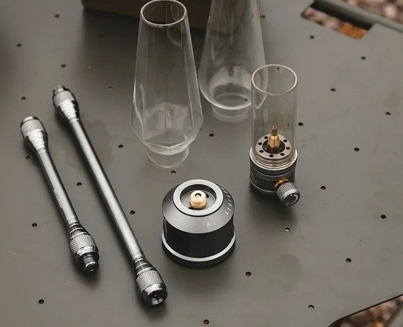 Portable Outdoor Camping Gas Lamp with Refillable Tank and Accessories