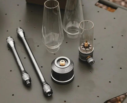 Portable Outdoor Camping Gas Lamp with Refillable Tank and Accessories