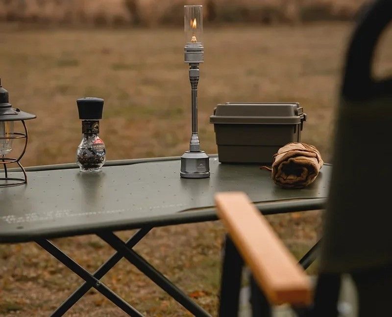 Portable Outdoor Camping Gas Lamp with Refillable Tank and Accessories