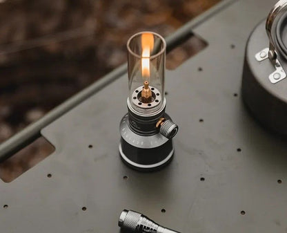 Portable Outdoor Camping Gas Lamp with Refillable Tank and Accessories