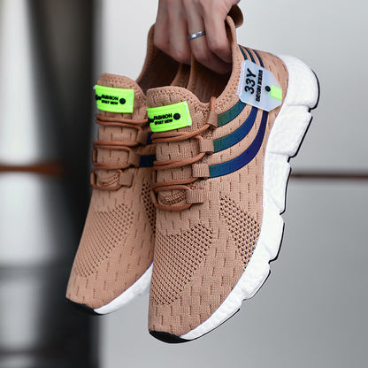 Lightweight Outdoor Mesh Running Shoes for Men, Summer Breathable Casual Sneakers & Athletic Jogging Tenis Walking