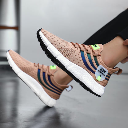 Lightweight Outdoor Mesh Running Shoes for Men, Summer Breathable Casual Sneakers & Athletic Jogging Tenis Walking