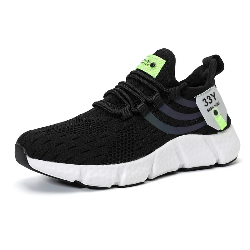Lightweight Outdoor Mesh Running Shoes for Men, Summer Breathable Casual Sneakers & Athletic Jogging Tenis Walking