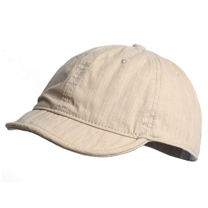 Cotton Baseball Cap, Vintage Short Brim Dad Hat, Adjustable Trucker Style, Low Profile Cap for Men and Women.