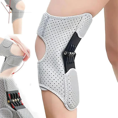 Knee Booster Power Joint Support Brace with Adjustable Spring Stabilizer