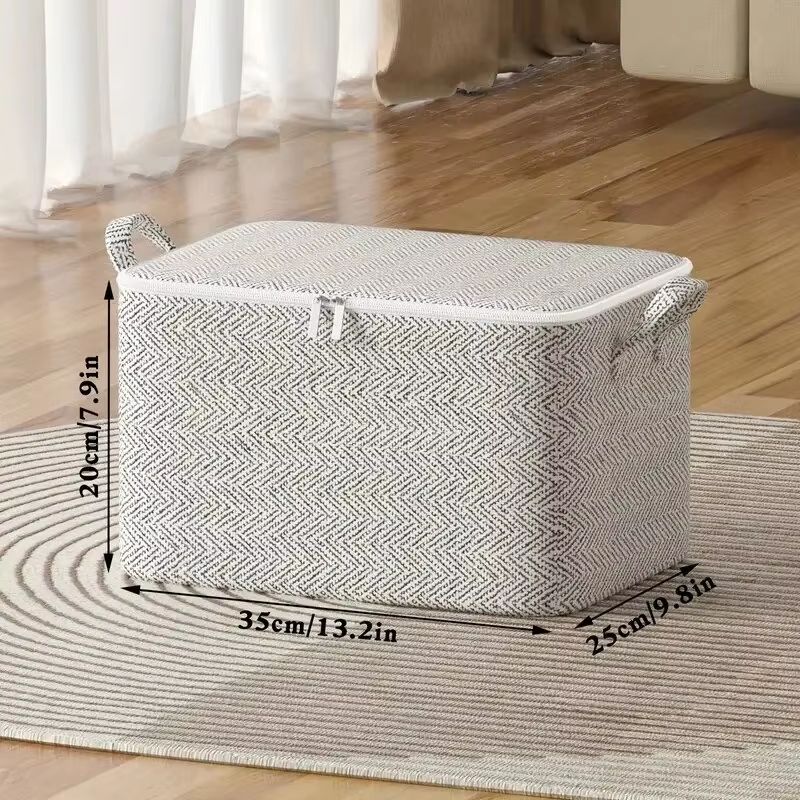 Large Capacity Non-Woven Storage Bag - Foldable Closet Organizer for Clothes, Quilts, and Toys