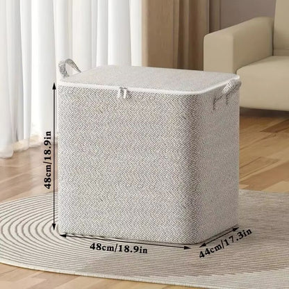 Large Capacity Non-Woven Storage Bag - Foldable Closet Organizer for Clothes, Quilts, and Toys