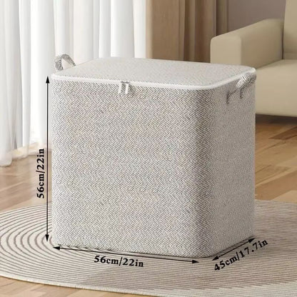 Large Capacity Non-Woven Storage Bag - Foldable Closet Organizer for Clothes, Quilts, and Toys