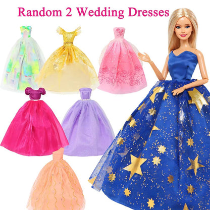 50-Piece Handmade Doll Clothes & Accessories Set for 11.5-Inch Dolls Fashion Outfits, Dresses, and Play Accessories