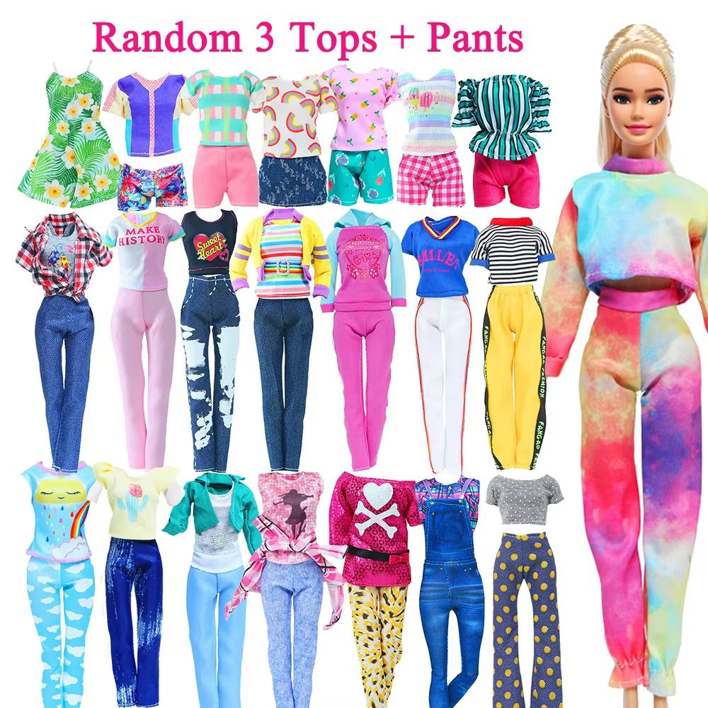 50-Piece Handmade Doll Clothes & Accessories Set for 11.5-Inch Dolls Fashion Outfits, Dresses, and Play Accessories