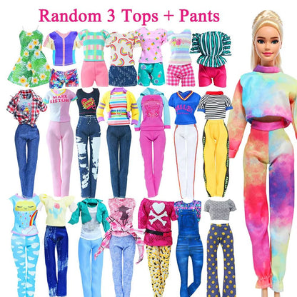 50-Piece Handmade Doll Clothes & Accessories Set for 11.5-Inch Dolls Fashion Outfits, Dresses, and Play Accessories