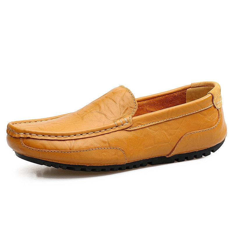 Luxury Italian Designer Mens Loafers, Soft Genuine Leather Casual Moccasins, Breathable Slip-On Boat Shoes for Summer