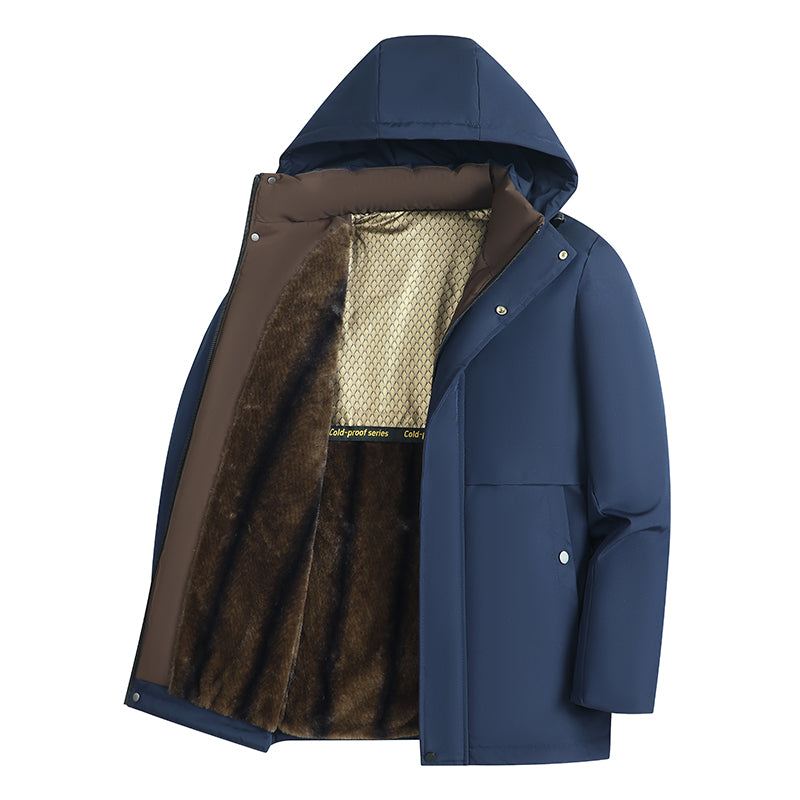 Men's Winter Parka, Warm Thick Puffer Jacket, Insulated Cold Weather Coat, Sportswear Cotton Down Ropa Hombre