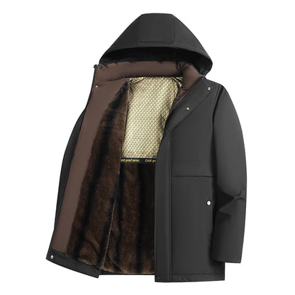 Men's Winter Parka, Warm Thick Puffer Jacket, Insulated Cold Weather Coat, Sportswear Cotton Down Ropa Hombre