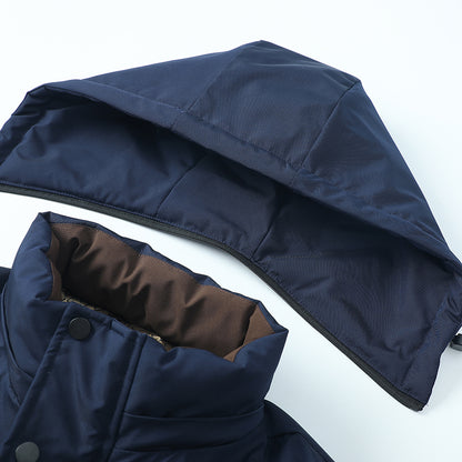 Men's Winter Parka, Warm Thick Puffer Jacket, Insulated Cold Weather Coat, Sportswear Cotton Down Ropa Hombre