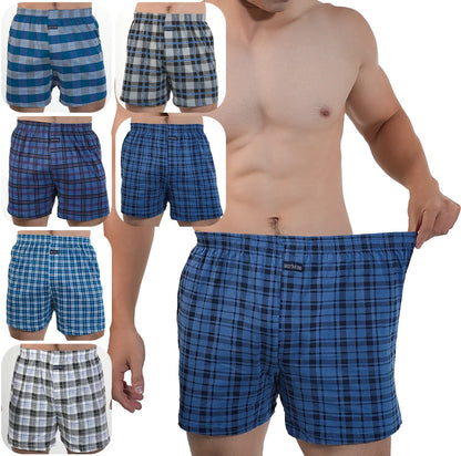 Men's Cotton Pajama Shorts, Cotton, Elastic Waist Short Pants, Breathable Summer Sleepwear, Casual Home Shorts