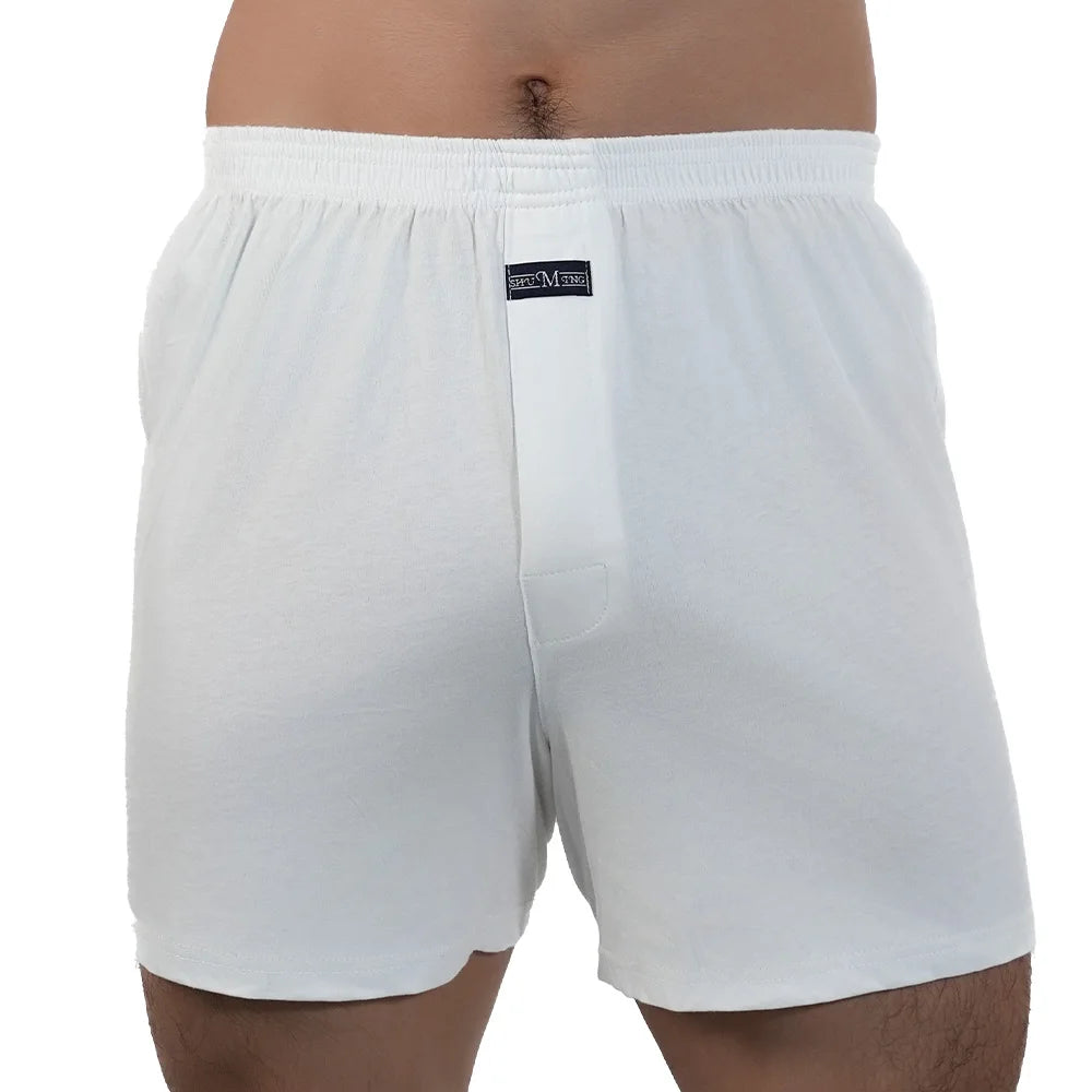 Men's Cotton Pajama Shorts, Cotton, Elastic Waist Short Pants, Breathable Summer Sleepwear, Casual Home Shorts