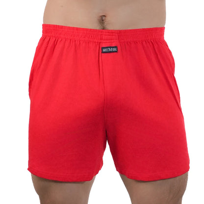 Men's Cotton Pajama Shorts, Cotton, Elastic Waist Short Pants, Breathable Summer Sleepwear, Casual Home Shorts