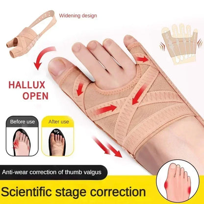 Breathable Fabric Bunion Corrector, Toe Separator Spacer, Hallux Valgus Sleeve, Comfortable Adjustable Bunion Socks