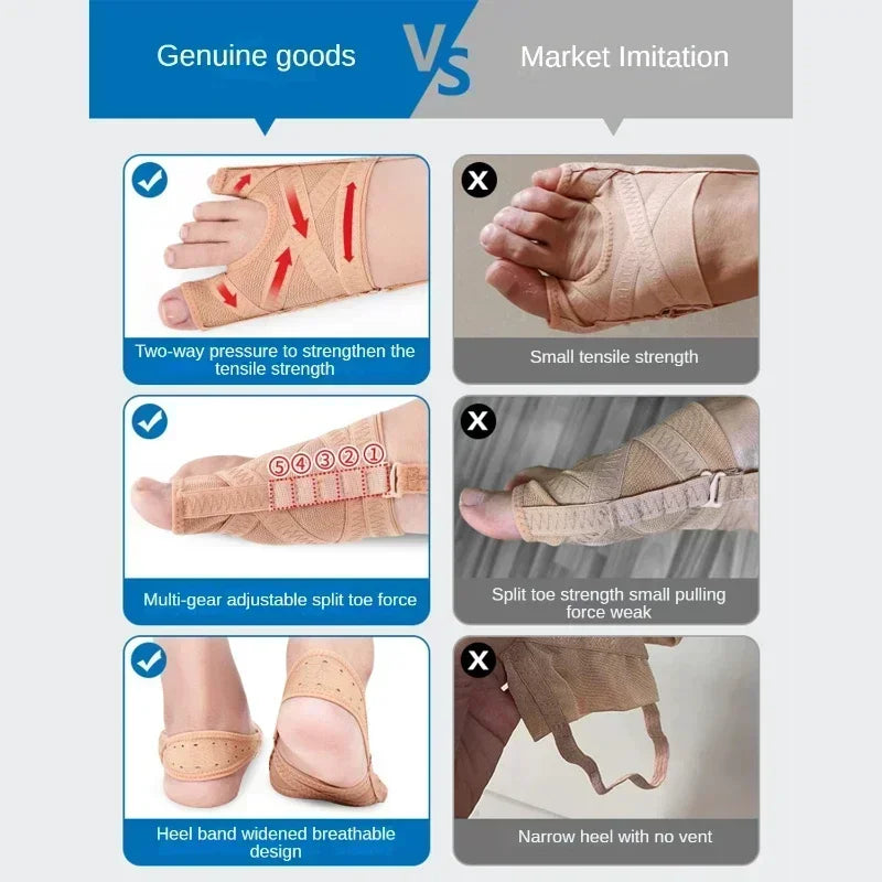 Breathable Fabric Bunion Corrector, Toe Separator Spacer, Hallux Valgus Sleeve, Comfortable Adjustable Bunion Socks